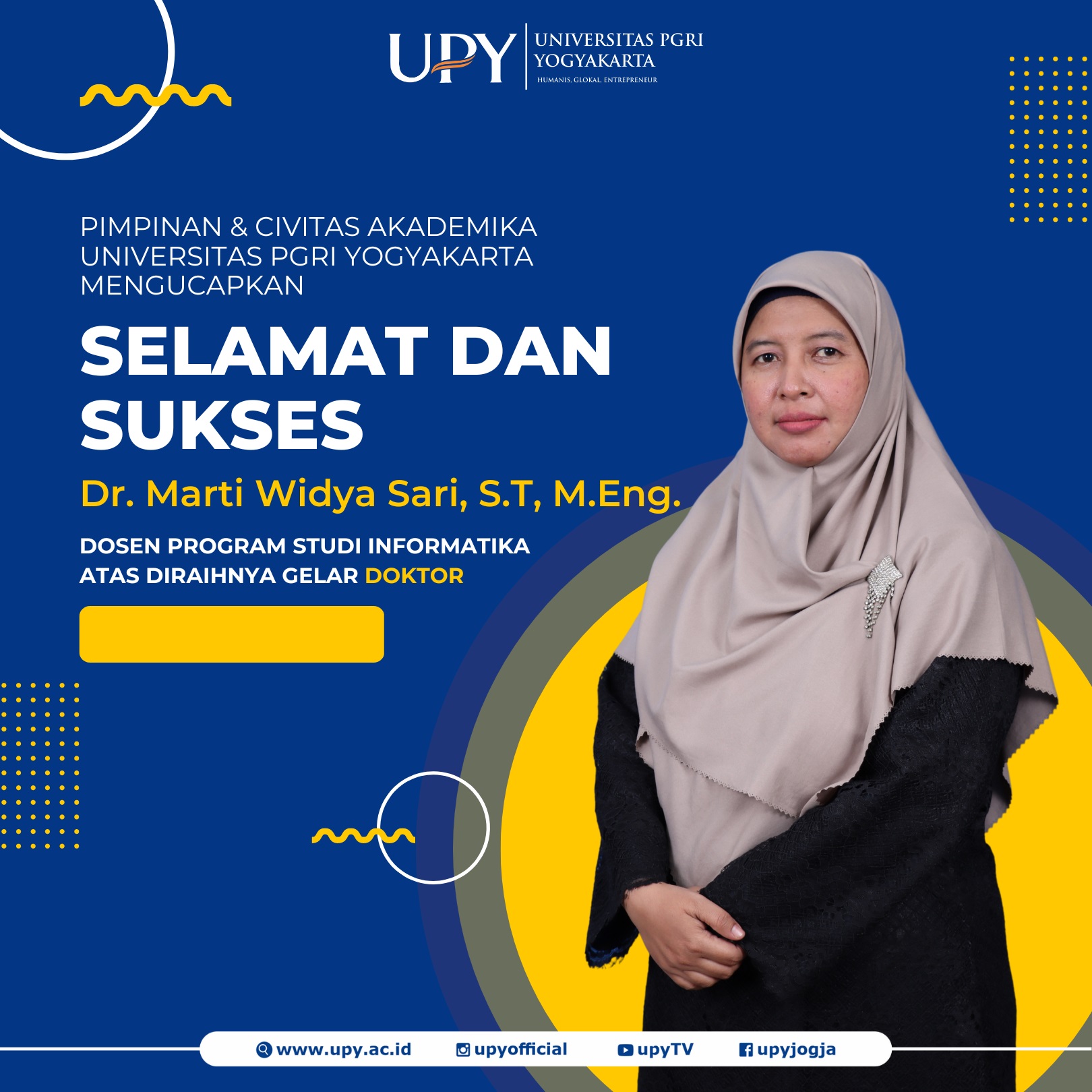 Fakultas Saintek UPY Resmi Memiliki Dosen Bergelar Doktor
