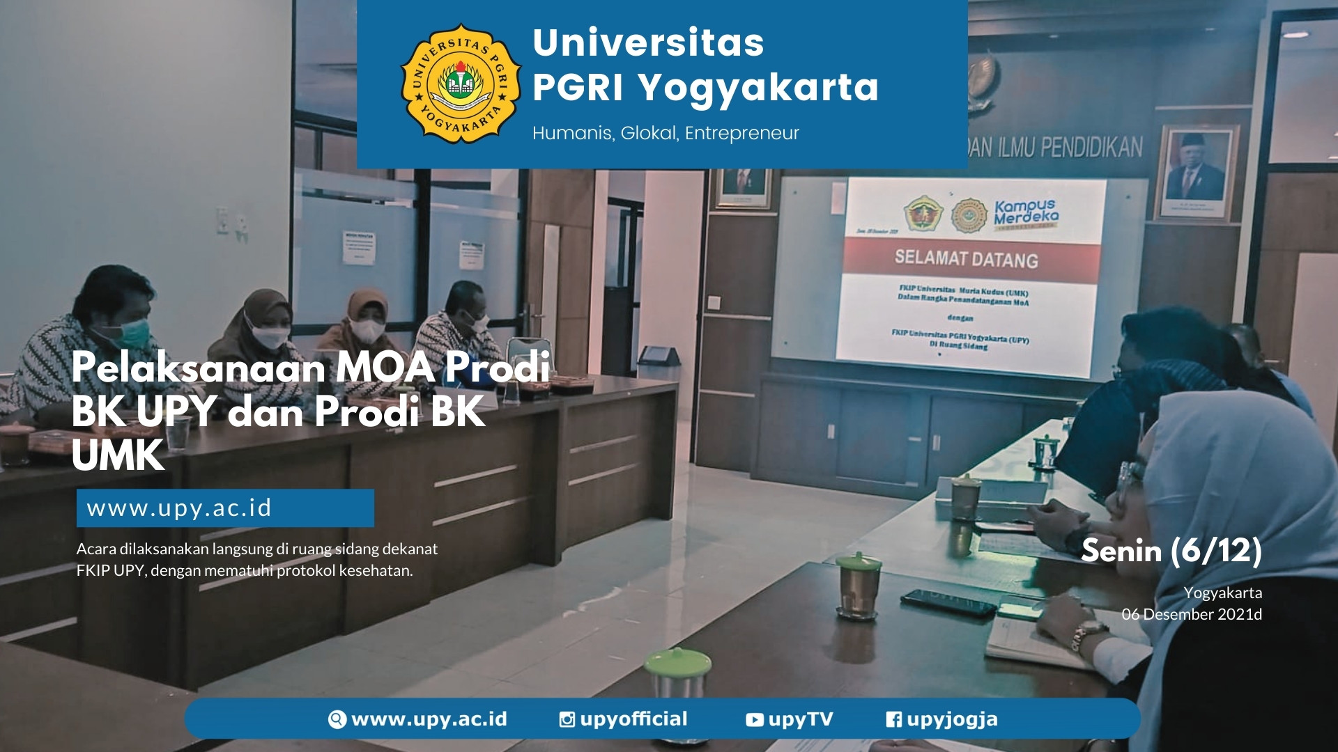 Program Studi Bimbingan dan Konseling Universitas PGRI Yogyakarta Melakukan MOA dengan Program Studi Bimbingan dan Konseling Universitas Muria Kudus