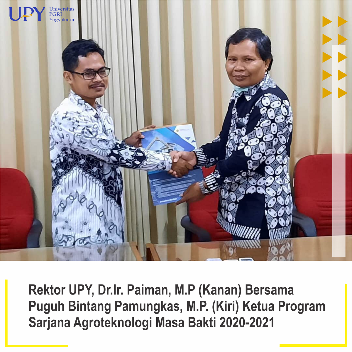 Rektor UPY Lantik Ketua Prosa Agroteknologi