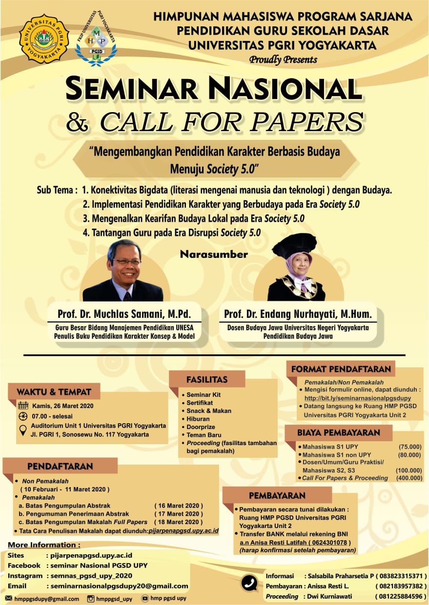 SEMINAR NASIONAL& CALL FOR PAPERS