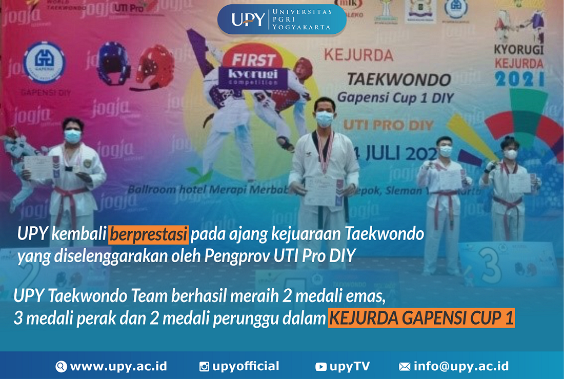 UPY Taekwondo Team Kembali Raih Prestasi di  Kejuaraan Daerah GAPENSI CUP 1